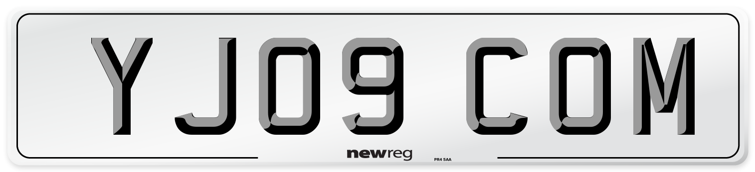 YJ09 COM Number Plate from New Reg